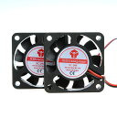 ANMBEST 2点セット 4010サイレントブラシレス冷却ファン 2ピンブラシレス 4CMファン 40MMX40MMX10MMクールな3Dプリンター用部品PCケースCPUクーラースリーブベアリング7ブレード (4010 24V)(2)