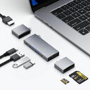 MacBook用のUSBCハブ、USB-Cハブ8-in-2、2HDMI4K60Hz、2USBADataPortsMicroSDSDCardReaderforMa...