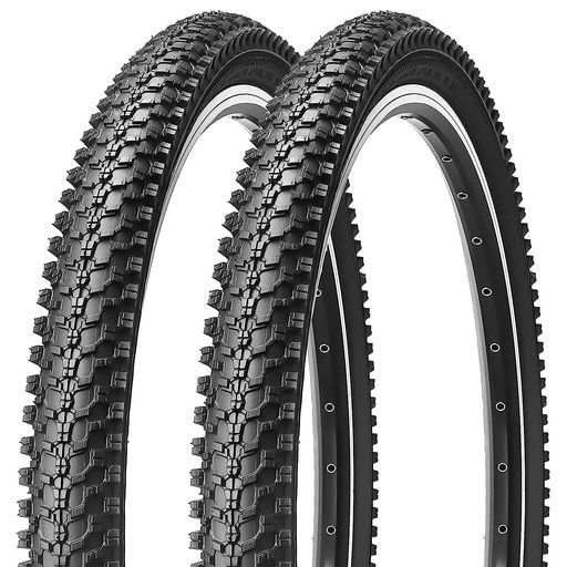 MOHEGIA2本セットマウンテンバイクタイヤ24インチ:24x1.9554-507MTB折り畳み式交換用自転車タイヤ-ブラック