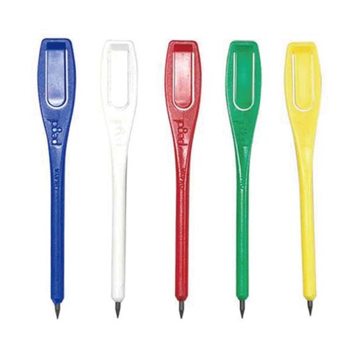 ペグシル100本セット使い捨て鉛筆アンケート用クリップペンシル(5色ミックスカラー)