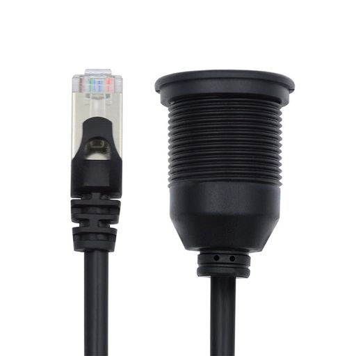 xiwai防塵防水ネジロックCAT6RJ45オス・メスLANイーサネットネットワーク拡張ケーブル車パネル取付設計1m
