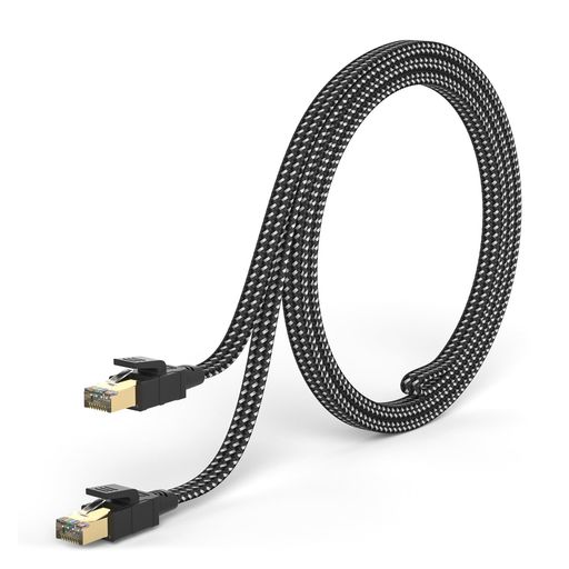 LovicoolCAT8LANケーブル30mカテゴリー8高速フラットタイプランケーブル有線lanRJ45金メッキコネクタツメ折れ防止イーサネットケーブルPCモデム​ルーターPS3PS4Xbox等に対応ブラック