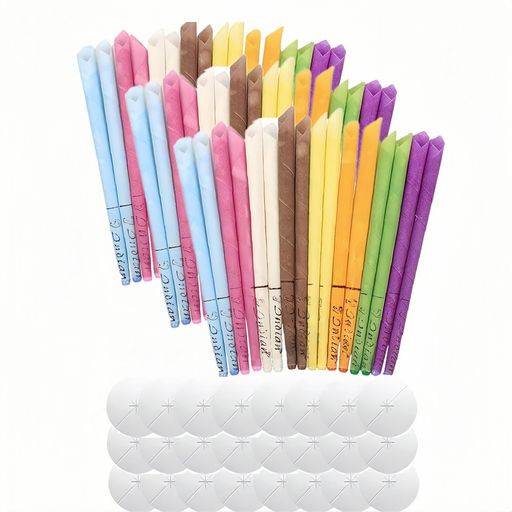 48個のイヤーキャンドルワックス 耳燭 耳専用 天然材料 アロマキャンドル ビーズワックス 有機植物 アロマセラピー 耳に使い 自然療法 香薫耳燭 吸耳垢 采耳工具 美容院専用 芳香耳燭 喇… best-plice-10238885 ベストプライスオンラインストア パッケージ画像