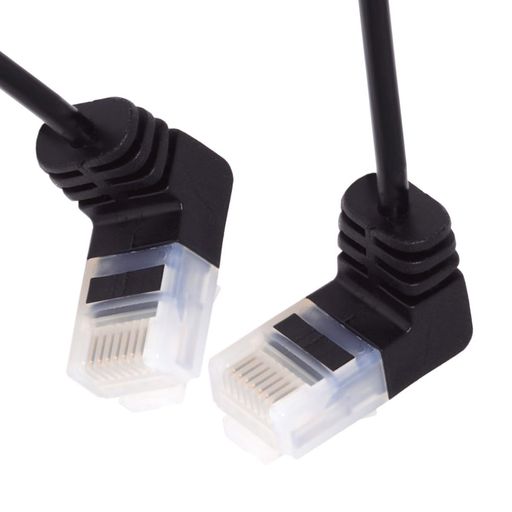 CY超薄型スリムCat6イーサネットケーブルRJ45アップアングル25cmUTPネットワークケーブルパッチコード90度Cat6aLANノートパソコンルーターTVボックス用