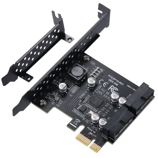 YBBOTTPCIE2ポート19ピンPCIeSATA拡張カードUSB3.0超高速5GbpsPCIExpressカードWindows用11/10/8.1/8/7/XP