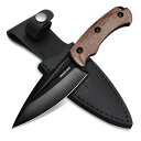 MOSSY OAK ナイフ アウトドアナイフ シースナイフ フルタング構造 全長215MM 天然ウッドハンドル 登山 キャンプ トレッキング 釣り 家庭用 DIY用 防災用 専用シース付き(4)