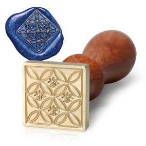 FSALISAシーリングワックスシーリングスタンプ正方形シーリングワックススタンプ封蝋招待状結婚式祝福告白記念日誕生日祝い手紙印章印鑑メッセージカード用ヨーロッパパターン(2#)