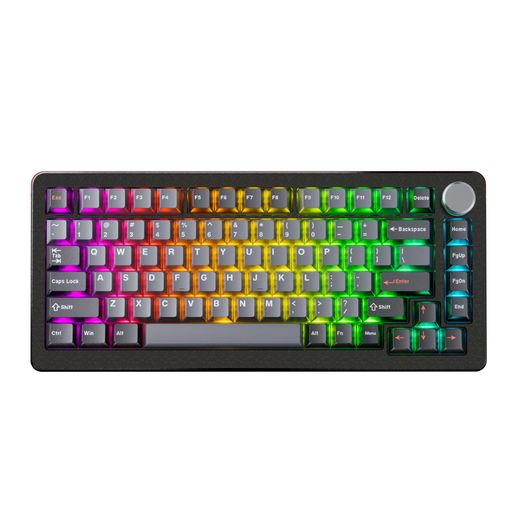 DRUNKDEERA75PROラピッドトリガー静音磁気スイッチメカニカルゲーミングキーボードANSI調節可能な作動RGBPBTキーキャップ75%TKL82キー有線チェリープロファイルUSBノブ付き