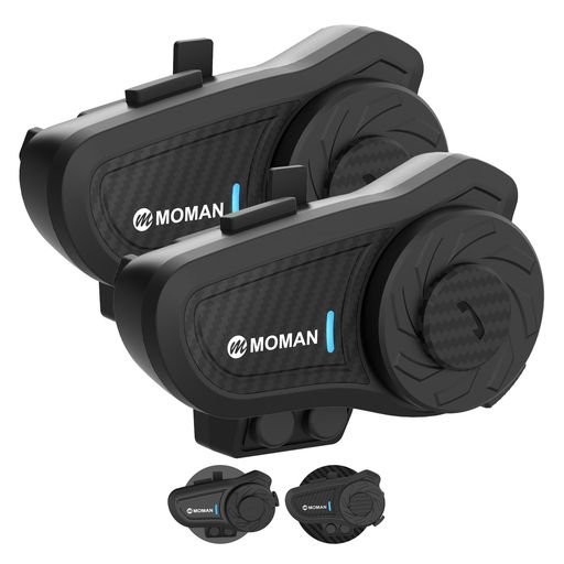 【ライダー2人用1000mインターコム】Moman H2 Pro(New ver.)バイクヘルメットインターコムを使用すると、最大1000mの範囲で仲間のライダーと途切れることなくチャットできます。スキー、パラシュートなど、さまざまなアウトドアアクティビティに対応しています。 【クリアなチャットのための高品質サウンド】Moman H2 Pro(New ver.)バイクヘッドセットの40mm大型スピーカーを体験して、最高の音楽と通話品質を実現してください。DSPとCVCノイズ抑制技術で強化されているため、高速でもノイズのない走行を楽しむことができます。 【ワイヤレス5.1とスムーズなコントロール】最新のワイヤレステクノロジー5.1を搭載したH2 Pro(New ver.)バイクインターコムヘッドセットは、直感的な内蔵ノブを介して、ハンズフリー通話、AI音声アシスタント、音楽共有などを簡単に実現します。 【全天候に対応】IP65防水外装と-20〜50°Cの動作温度範囲で設計されたMoman H2 Pro(New ver.)バイクインターコムシステムは、雨、嵐、雪など、最も過酷な気象条件に耐えることができます。