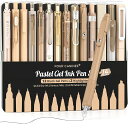 FourCandiesジェルボールペンセット可愛いノート型ゲルペン0.5mm12本ボールペン&2本蛍光ペンかきやすい速乾性インク学校ノート筆記メモ学生文房具に最...