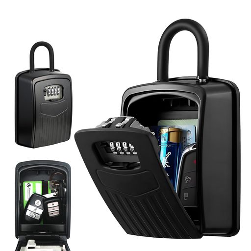 大容量キーボックス・C-Timvasion金庫4桁暗証番号ダイヤル式南京錠キー収納鍵の保管ボックス、鍵の保管..