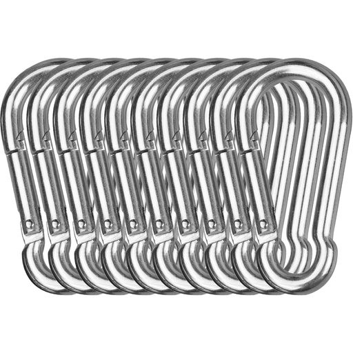 Wlikn304ステンレスカラビナスプリングフックロック式ノンロッキング多機能ハイキング釣り天井キャンプ..