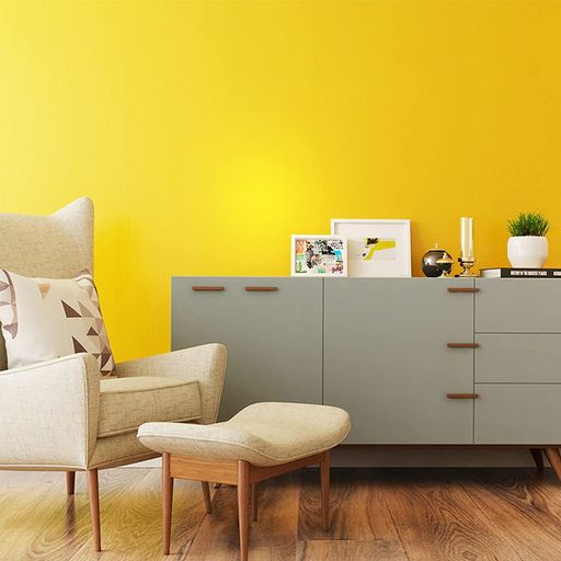 Homya無地壁紙シール防水リメイクシート幅60cm全長10mのり付きつや消しDIY剥がせる壁紙カッティングシート黄色