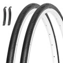 MOHEGIA700x25Cロードバイク自転車タイヤ2本セット:700C25-622mmクロスバイククリンチャー-折りたたみ交換用タイヤ