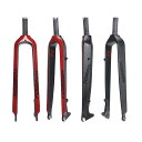 PLATT 自転車用フォークフルカーボン 超軽量 ストレートチューブ ディスクブレーキ マウンテンバイクフォーク MTB 26/27.5/29インチ