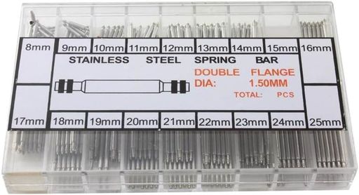 パーツ時計ベルトコマばね棒バネ棒18サイズ8mm-25mm各約15本 パーツ時計ベルトコマばね棒バネ棒18サイズ8mm-25mm各約15本