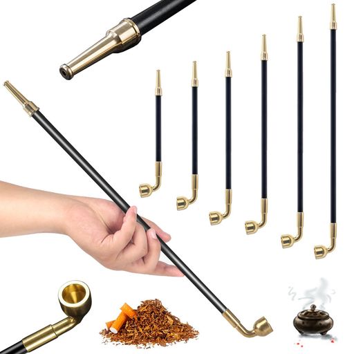 fugntde(ちか)喫煙パイプチャーチワーデン木製初心者にぴったり25cm(黒)