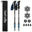 TheFitLifeトレッキングポールカーボン登山ストック軽量57-120cm伸縮ウォーキングポールウォーキングステッキ2本セット登山杖登山ポール山登りステッキ...