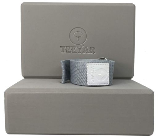 Teeyarヨガブロック(ヨガぶろっく)2個セット難しいポーズの補助に!本当の高密度220g(23x15x7.2cm)と184cmヨガストラップ(ヨガベルト)(Yogablockstrapset)(グレー23x15x7.2cm) Teeyarヨガブロック(ヨガぶろっく)2個セット難しいポーズの補助に!本当の高密度220g(23x15x7.2cm)と184cmヨガストラップ(ヨガベルト)(Yogablockstrapset)(グレー23x15x7.2cm)