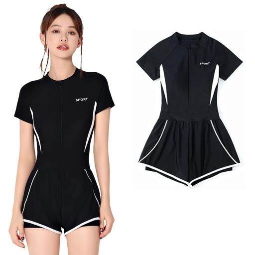 [Suerba]水着レディースワンピース体型カバーオールインワンフィットネス水着大きいサイズ(JPアルファ..