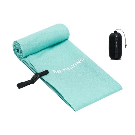 BeeNesting超軽量速乾タオルそっかんタオル超吸水抗菌防臭スポーツタオルく折りたためるコンパクト収納袋付き旅行水泳アウトドア登山用
