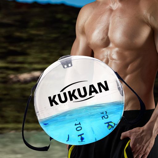 KUKUAN球体ウォーターバッグトレーニング筋トレ器10kg/20kg//35kg体幹トレーニング強化核心肌肉ウォーターウェイト簡単設計ウォーターダンベル目盛り線染色剤を含まないフットポンプ付き(…