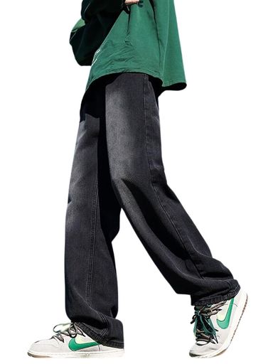 [YAYOKYA]ジーンズメンズワイドデニムパンツウエストゴム大きいサイズズボンゆったりルーズサルエルパ..