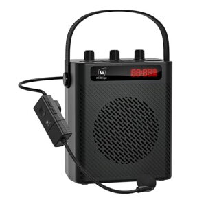 WWinbridge30Wポータブル拡声器ハンズフリー拡声器スピーカーセットマイク付きPAシステム拡声器ヘットセット録音/USB/AUX入力/TFカード教室講義指導会議店頭販売街頭演説カラオケS93