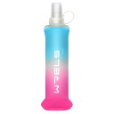 ソフトフラスクハイドレーションフラスクトレランランニング水筒ボトルマラソン登山給水ボトル250ML/500ML折りたたみ水筒水分補給軽量トレイルサイクル(水色、250ML)