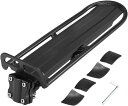 自転車用荷台アルミ製耐荷10kgリアキャリアサイクル後付けパニアバッグシートポスト荷物ラック伸縮自在簡単取付け