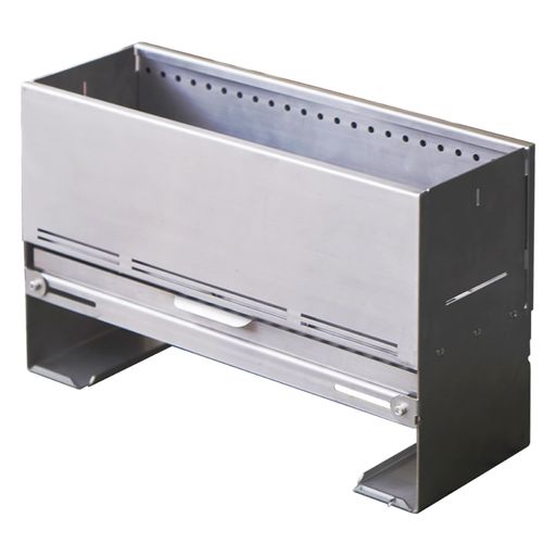 CAMVIL二次燃焼焚き火台コンパクト折り畳み式IGTテーブル互換0.5単位薪ストーブ収納袋とX字型ブラケット付きステンレスソロキャンプアウトドアクッキング迅速着火(本体)