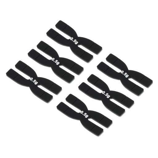 PATIKIL0.5gラケット重量バランスストリップ6個シリコーンバドミントンラケット加重テープブラック