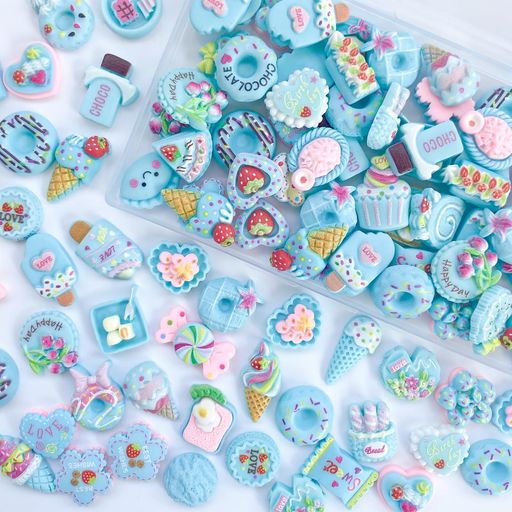 TANOKOXデコパーツミックススイーツキャンディ食べ物レジンパーツホイップデコアクセサリーイヤリング..