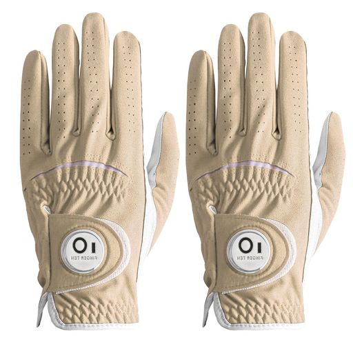 ゴルフグローブメンズ2枚セット天然羊革とマイクロファイバーレザーソフトな着用感とグリップ力伸縮通気耐摩耗性雨汗に強い全天候モデルゴルフマーカー付きNAPU-066