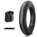 MOHEGIA 1本セット ファットタイヤ: 26X4.0インチ 組み合わせセット - 折り畳み式交換用 MTB自転車タイヤ、チューブ、タイヤレバー - 雪道/...