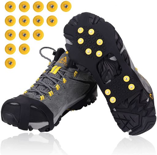 LOTHIDアイゼンスノーアイススパイクかんじき靴底用滑り止め雪道15ピン雪山雪道凍結氷スノーアイス転倒..