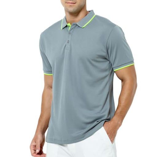 [CaseyKevin]ポロシャツメンズ半袖速乾襟付きシャツドライ無地ゴルフトップスビジネスストレッチtシャ..