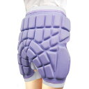 KUFUNスポーツ用ヒップパッド保護クッション入り調節可能ベルト付きプロテクターキッズ子供用スキーヒップパッド大人スケートボード(ライトパープルL)