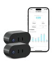 AWERAYスマートプラグスマート電源コンセントWifi電源コンセントスマートホームPCパソコンワンタッチ遠隔スイッチ机メータエネルギー消費統計をサポートします...