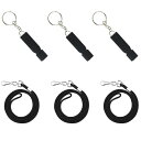 BIUTEFORホイッスル笛防災3つのミニホイッスルネックバンド非常哨子キーホルダー付きアルミ製防犯緊急避難防災用品