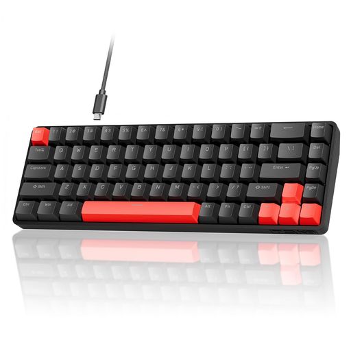 DIERYAxTMKBT68ラピッドトリガーメカニカルゲーミングキーボード磁気スイッチキーボードRGBバックライト有線Type-Cコンパクト68キー全キー無衝突Windows/Mac/Linux対応英語配列(ブラック)