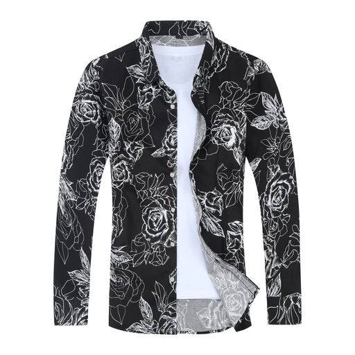 [CEEN]シャツメンズ長袖アロハカジュアル総柄大きいサイズキレイめ和柄派手シャツボタンダウンかっこい..