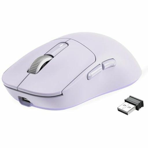 A.JAZZ X ATTACK SHARK X3 ゲーミングマウス 超軽量49G ワイヤレス2.4 G/BLUETOOTH/有線TYPE-C オリジナル位相PAW3395センサー 最高クラスの精度 26000DPI持ち DIY 持ち運びに便利