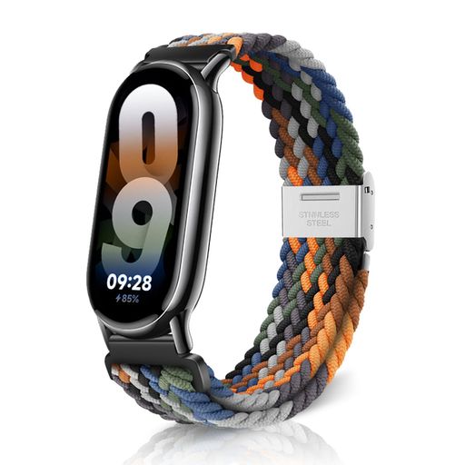 [AIMAOO] バンド XIAOMI SMART BAND 9 / XIAOMI SMART BAND 8 対応 交換ベルト サイズ調節可能 編組バンド ナイロン製 弾力性 肌に優しい 軽量 コンパチブル XIAOMI MI BAND 9 /