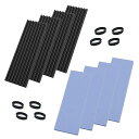 LIANHATAヒートシンク4個入り冷却板放熱板HDDクーラー70mm*22mm*6mmアルミニウム製の冷却フィンヒートシンク導熱接着シート付き電子機器の熱対策...