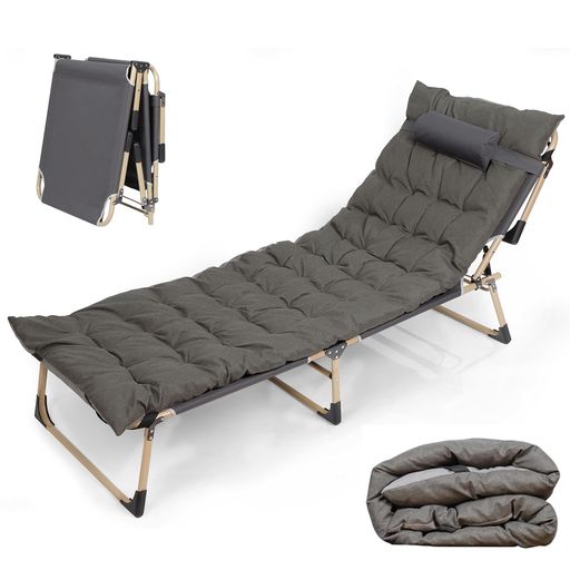 DEWELサマーベッドキャンプコット簡易ベッドコットベッド折りたたみコット/チェア/ベンチ三用4段階調節..