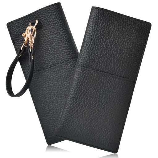 [YooFa]本革メガネケースレディースソフト眼鏡ケース磁気吸収バックルおしゃれ女性薄型眼鏡収納袋可愛い持ち運びサングラスケース御洒落レザーメガネケースハンドストラップコンパク…