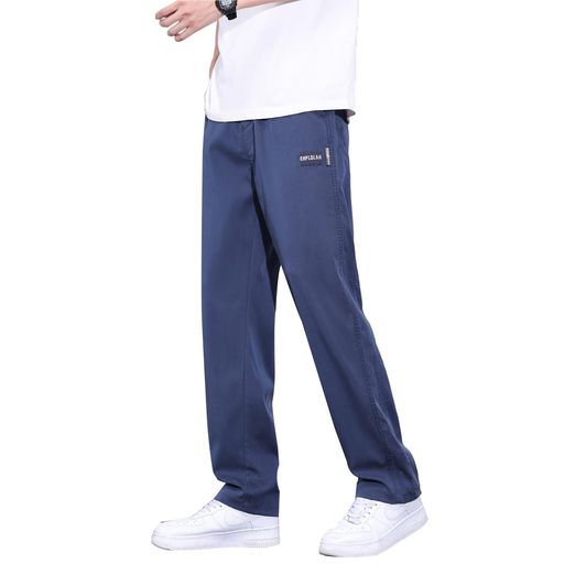 [CandyKiosk]ズボンメンズストレートパンツ涼しいワイドパンツ夏服ロングパンツゆったりイージーパンツ無地ボトムス通気性快適速乾大きいサイズオールシーズン