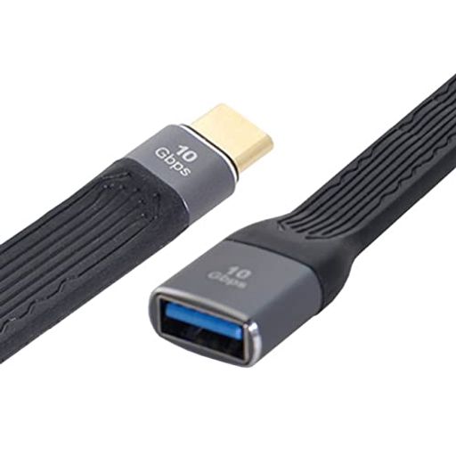 XIWAI USB 3.1 タイプ C オス ホスト→ USB3.0 タイプ A メス OTG フラット スリム FPC データケーブル ラップトップ & 電話用