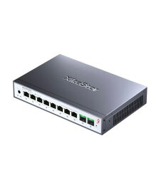 XIKESTOR10ポート2.5Gウェブ管理型イーサネットスイッチLACP/VLAN/QOS/STP/IGMP対応2.5ギガビットネットワークスイッチ金属製ファンレス2.5GBスイッチデスクトップ対応ウォールマウント対応